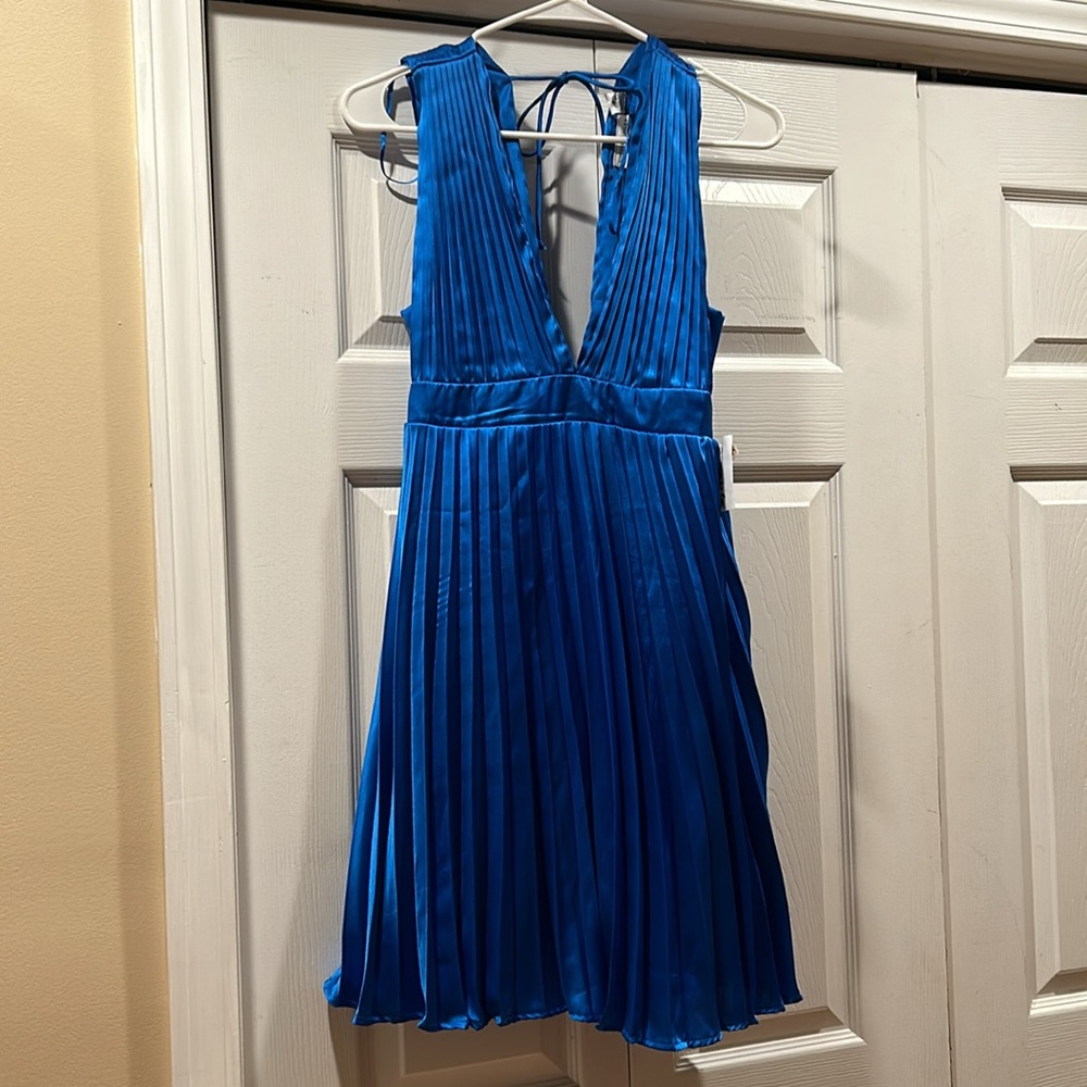 Satin Blue Dress